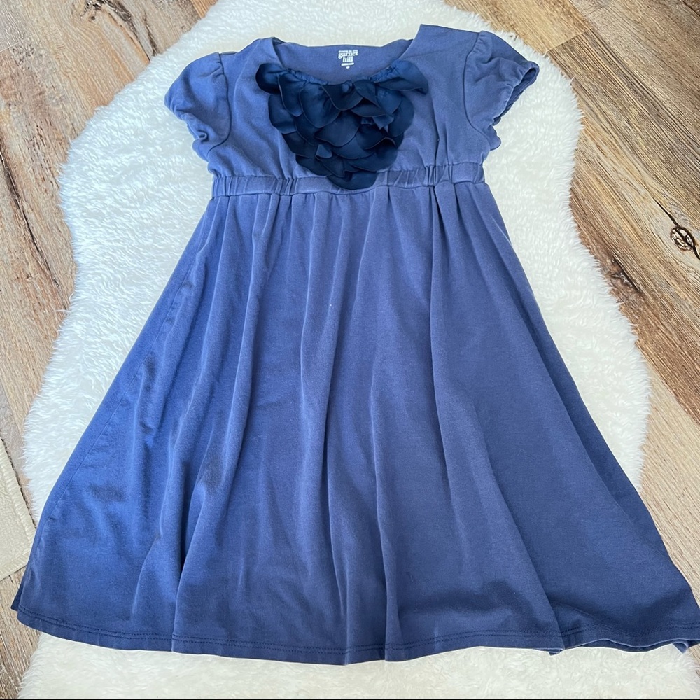 Garnet Hill Girls Dress Size 4 Blue.